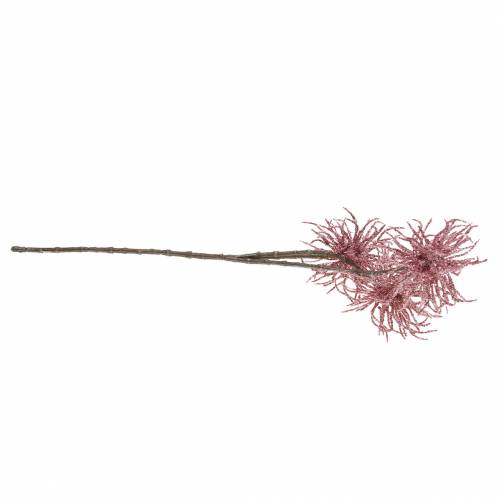 Floristik24 Clematis kunsttak roze met glitter 46cm