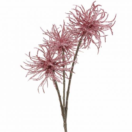 Floristik24 Clematis kunsttak roze met glitter 46cm