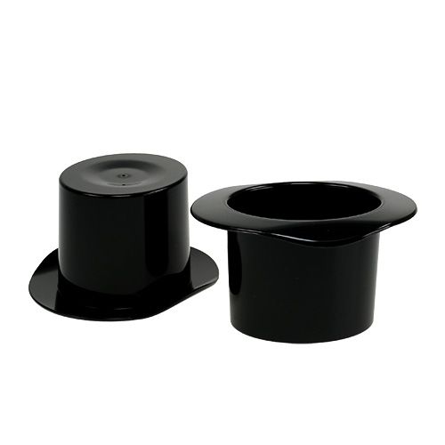 Cilinder zwart 8cm 8st