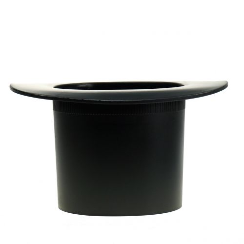Artikel Zwarte cilinder, plantenbak, oudejaarsdecoratie, plantenbak, tovenaarshoed H16cm