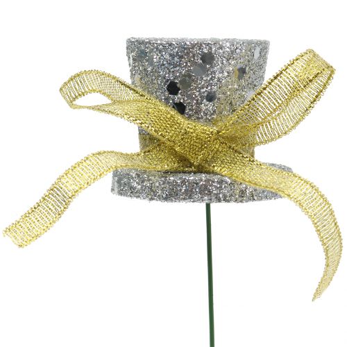 Floristik24 Cilinderplug goud, zilver 3cm 2st