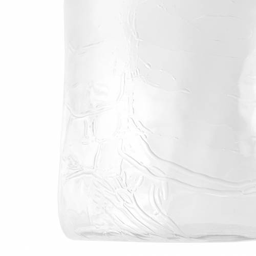 Floristik24 Cilindrische glazen vaas Crackle helder, gesatineerd Ø13cm H13,5cm