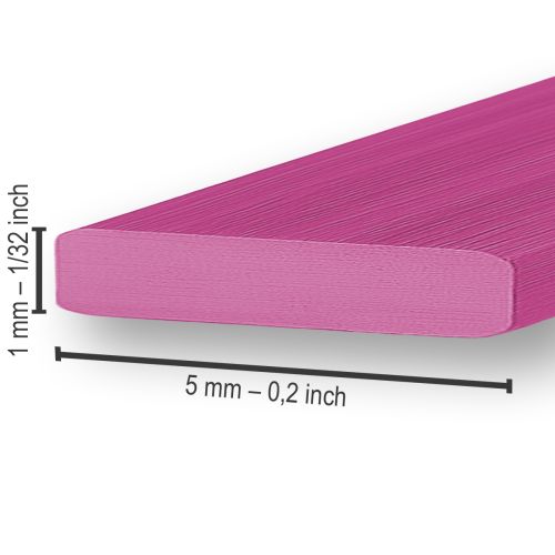 Artikel Aluminium platte draad roze 5mm 10m