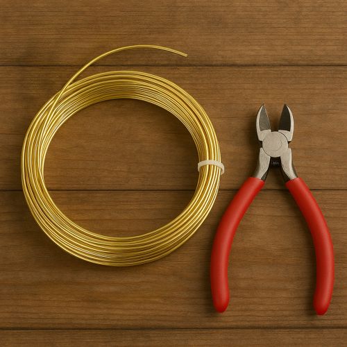 Artikel Goudkleurige aluminiumdraad, 2mm, 60m, 500g, buigzame draad voor decoratie en sieraden.