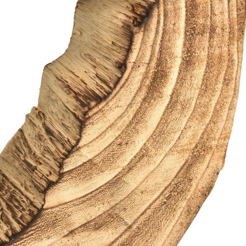 Floristik24 Rustieke houten ring op standaard - Natuurlijke houtnerf, 54 cm - Uniek sculptuur voor een stijlvolle woonomgeving