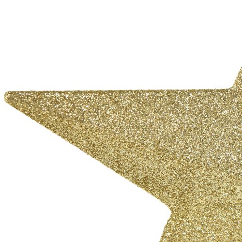 Artikel Glinsterende gouden boomtopper 19cm Ø - onbreekbaar en sprankelend, ideaal voor feestelijke kerstbomen