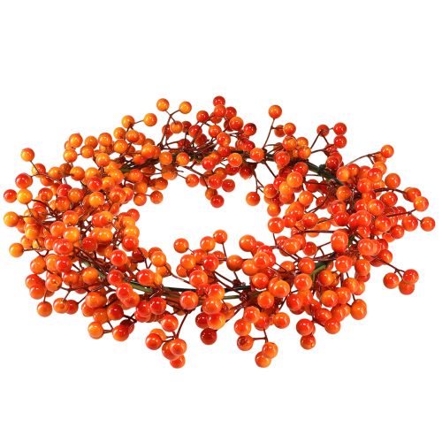 Artikel Bessenkrans sierring bessen rood oranje kunstmatig Ø30cm