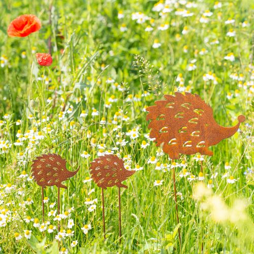 Artikel Bedplug egel roest metaal patina 10x8,5cm 6 st