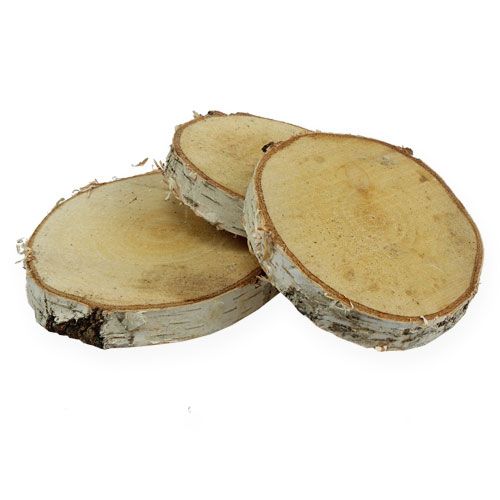 Berken schijfjes rond naturel 10 stuks