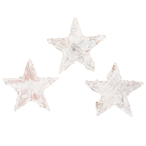 Berken sterretjes mini 2cm - 2,5cm witgeverfd 150 stuks kopen | Floristik24.nl