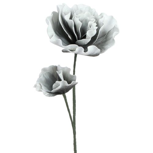Artikel Bloemen Foam Grote Kunstbloemen Foam Grijs 85cm 2st