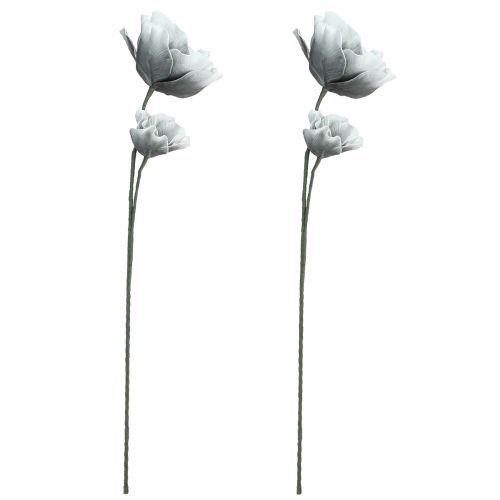 Artikel Bloemen Foam Grote Kunstbloemen Foam Grijs 85cm 2st