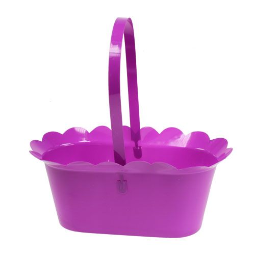 Floristik24 Kunststof mand met handvat ovaal assortiment. 21 x 11 x 9,5 cm 10 stuks