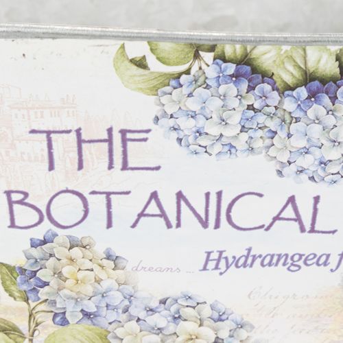 Artikel Ovale metalen bloemenvaas met handvatten, voor hortensia's, 32×15×15 cm