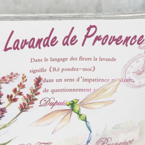 Artikel Ovale metalen bloemenvaas met handvatten, lavendel, 32×15×15 cm