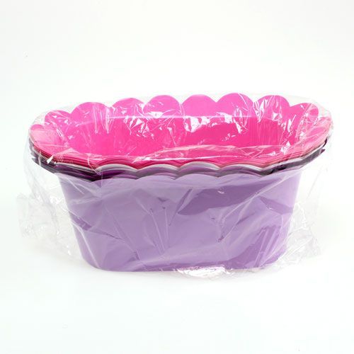 Floristik24 Sierpot kunststof ovaal 22x12cm 10st