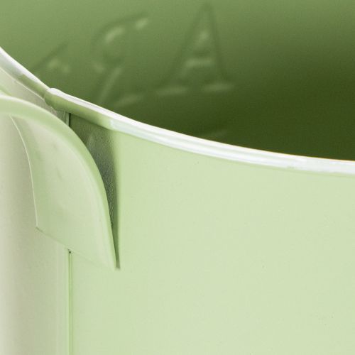 Bloempot, decoratieve gieter, mintgroene zinken plantenbak, Ø16,5 cm | Floristik24.nl