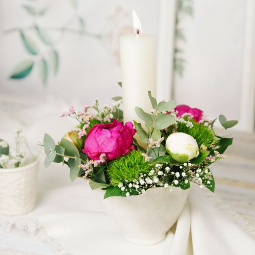 Artikel Bloempot keramiek plantenbak bloembeker plantenpot wit Ø19cm