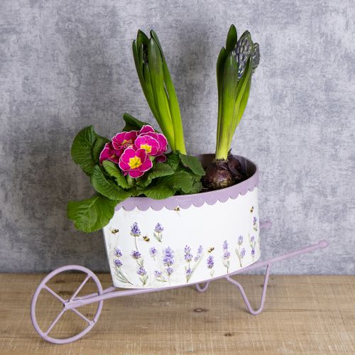 Artikel Bloempotkruiwagen met stijlvolle lavendellook, 46 cm