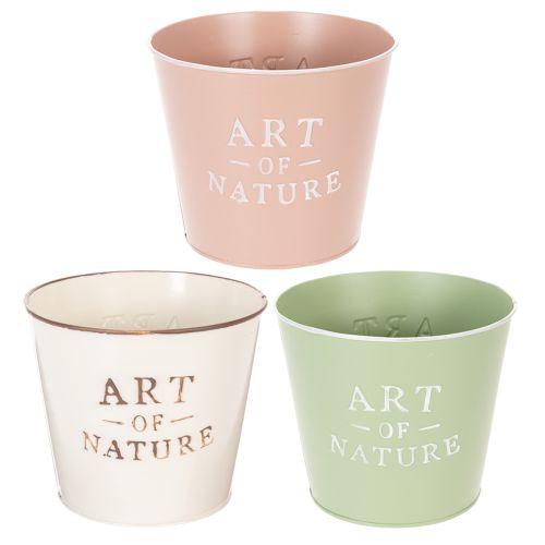 Zinken bloempot Art of Nature, diverse kleuren, Ø17,5cm H15cm kopen | Floristik24.nl