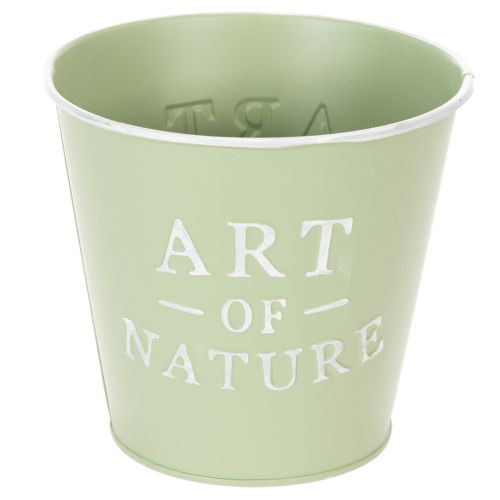 Zinken bloempot, mintgroen, Ø15cm, H13,5cm kopen | Floristik24.nl