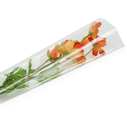 Floristik24 Bloementas blanco transparant L60 B14cm - 3cm 50st VERKEERD ITEM