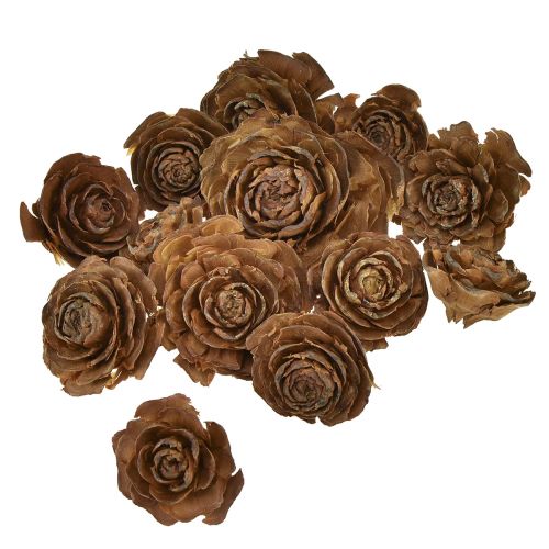Artikel Kegels van cederhout geslepen als roos cederroos 4-6cm naturel 50 st