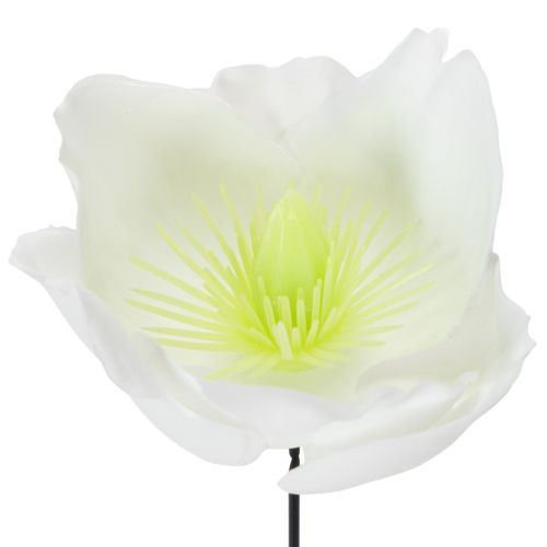 Artikel Kerstroos op draad, wit, 50 stuks