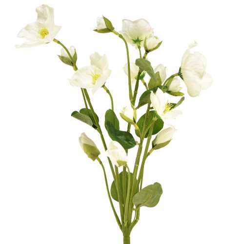 Artikel Kerstrozen kunstbloemen wit kerstdecoratie 37cm 2st