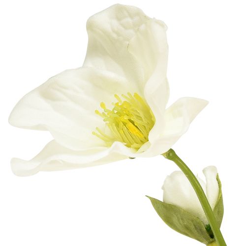 Artikel Kerstrozen kunstbloemen wit kerstdecoratie 37cm 2st
