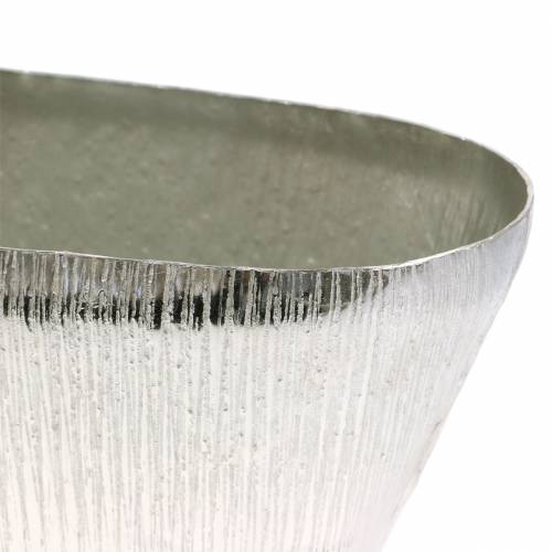 Floristik24 Sierpot ovaal zilver 40cm x 13cm H13cm