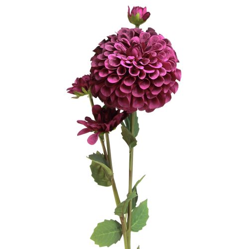 Artikel Dahlia kunstbloemen met paarse bloemen Ø10cm L80cm 2st
