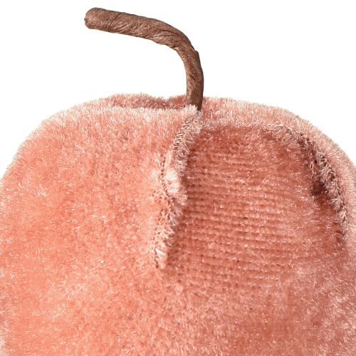 Artikel Decoratieve appels stof appel fluweel bruin geel Ø5cm H6cm 12 stuks