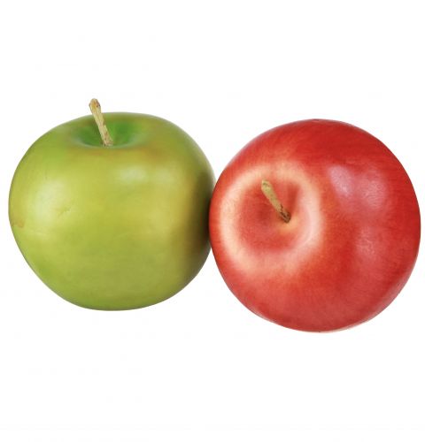 Artikel Decoratieve appel rood groen kunstfruit Ø5,5cm H5cm 12 st