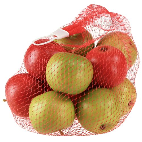 Artikel Decoratieve appel rood groen kunstfruit Ø5,5cm H5cm 12 st