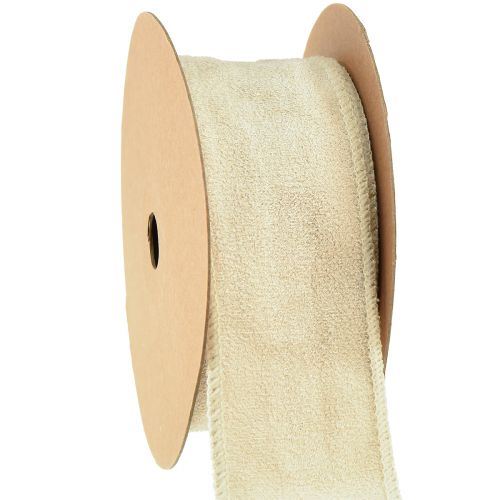 Artikel Decoratief lint fluwelen lint decoratief lint sieradenlint beige B50mm L8m