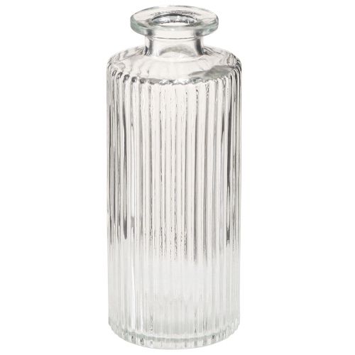 Artikel Decoratieve Flessen Glas Mini Vazen Helder Retro H13cm 6 st