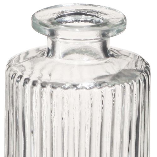 Artikel Decoratieve Flessen Glas Mini Vazen Helder Retro H13cm 6 st