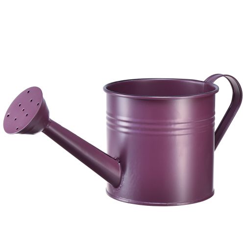 Artikel Decoratieve gieter paars metalen plantenbak Ø13,5cm H12,5cm