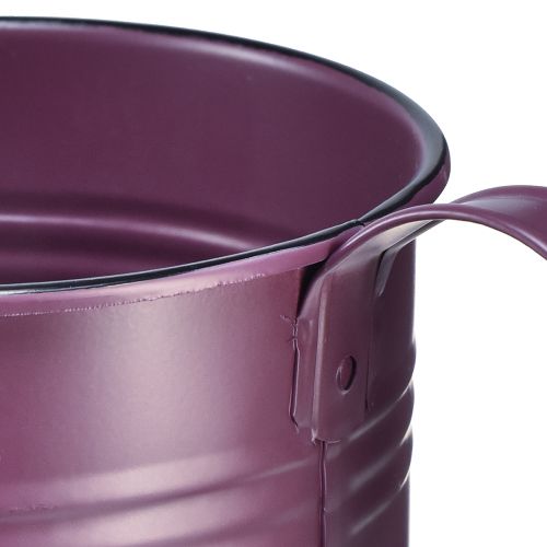 Artikel Decoratieve gieter paars metalen plantenbak Ø13,5cm H12,5cm