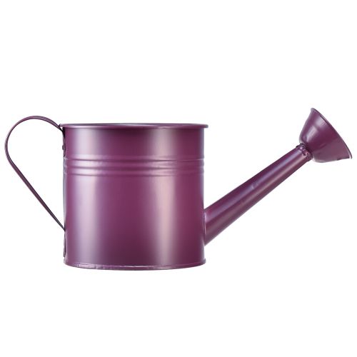 Artikel Decoratieve gieter paars metalen plantenbak Ø13,5cm H12,5cm