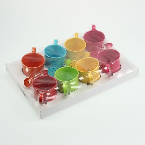 Floristik24 Gieter Ø11cm H9cm 8st. geassorteerde kleuren
