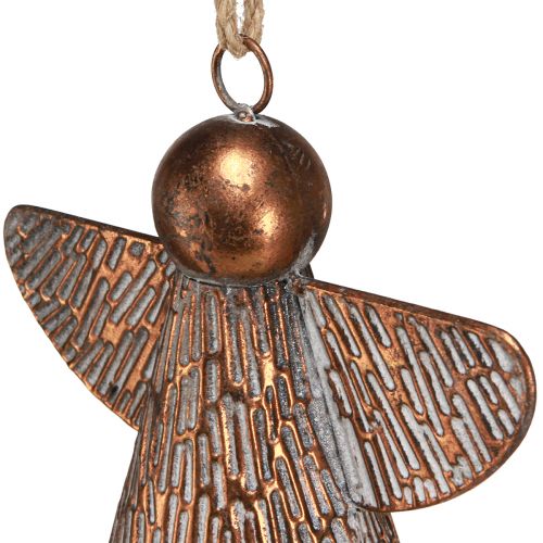 Artikel Decoratieve bel beschermengel metaal brons 19,5x12x19cm vintage
