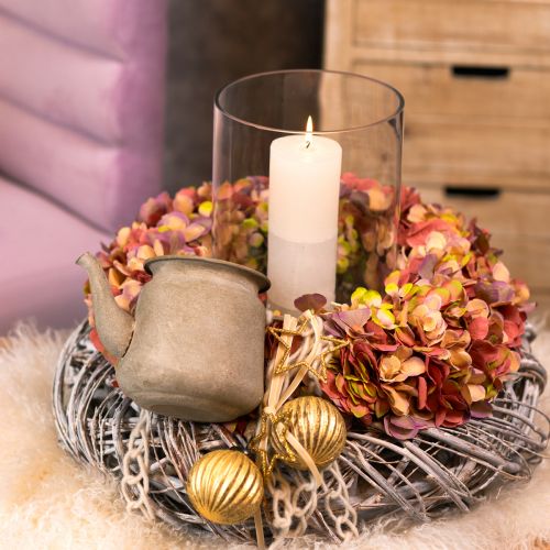 Artikel Decoratieve pot metaal vintage theepot grijs 24×14×14cm