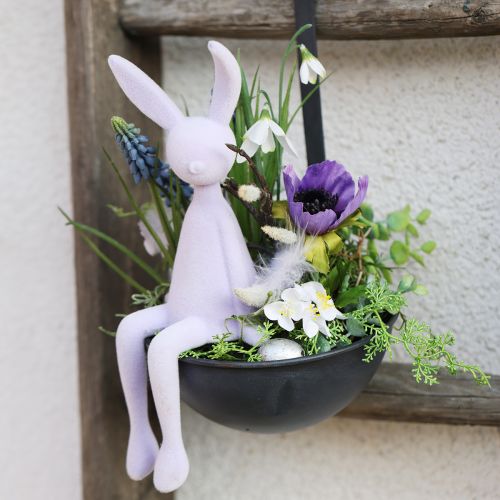 Floristik24 Decoratieve plantenbak antraciet hangend Ø16,5cm 2st