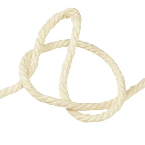 Artikel Decoratief koord katoen crème Ø2mm houten spoel met elk 16m, 2 stuks