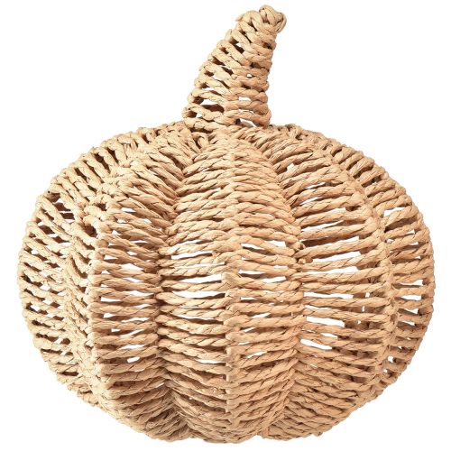 Artikel Decoratieve pompoen raffia naturel rustieke herfstdecoratie Ø25cm H25cm