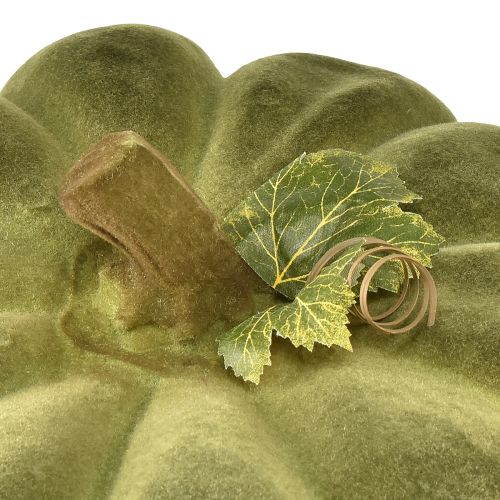 Artikel Decoratieve pompoen gevlokt groen – fluweelzachte, prachtige herfstdecoratie 32cm