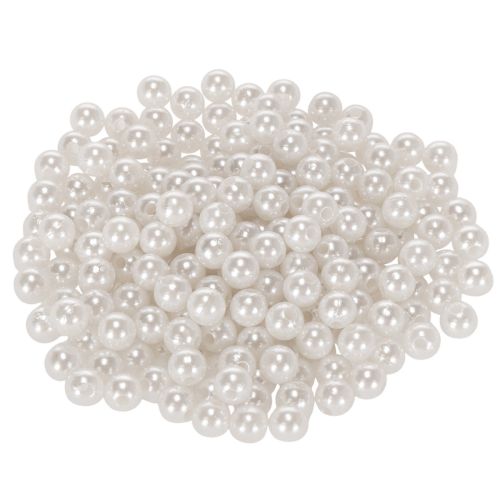 Decoratieve witte kralen, Ø8mm, 250 stuks