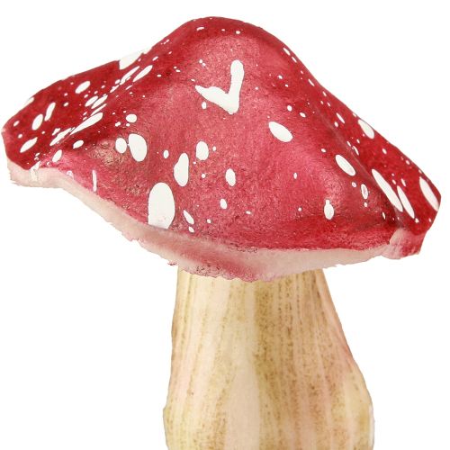 Artikel Decoratieve paddenstoelen rode kunstvliegenzwammen op draad 5,5/8cm 12 st